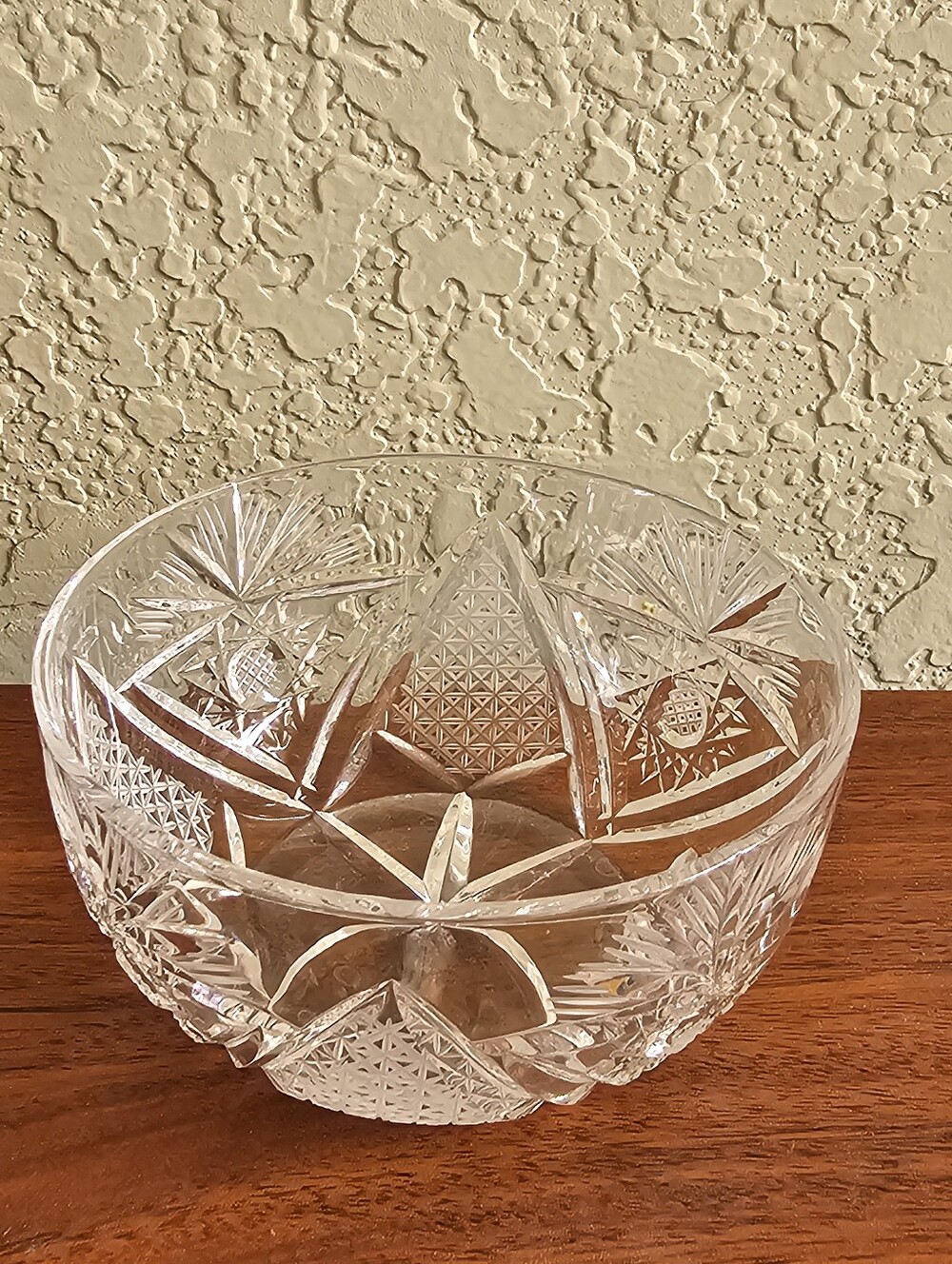 Vintage Cut Crystal Decorative Bowl - Clear